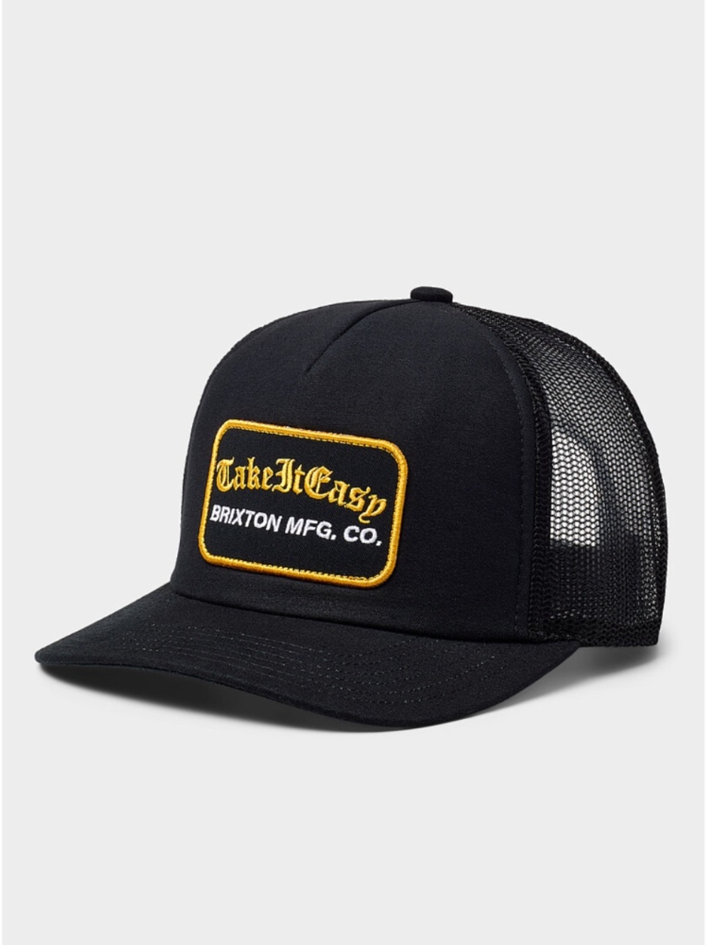 Brixton black embroidered Take it easy trucker cap hat NWT